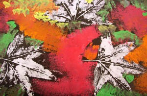 printed leaves