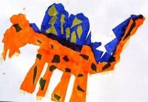 tissue paper dragons