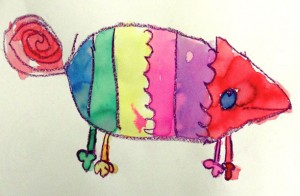 Chameleon painting