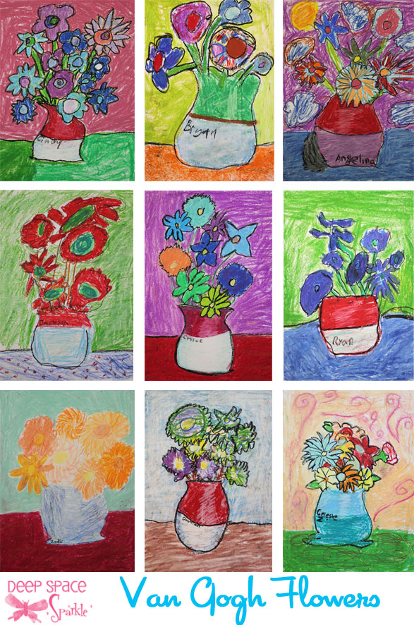 Oil-Pastel-Flowers