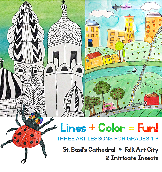 Line Art Lesson : Line color fun art lesson plans deep space sparkle