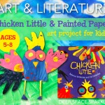 Collage art and craft project for kids based on the book, Chicken Little. Art & Literature art projects by Deep Space Sparkle