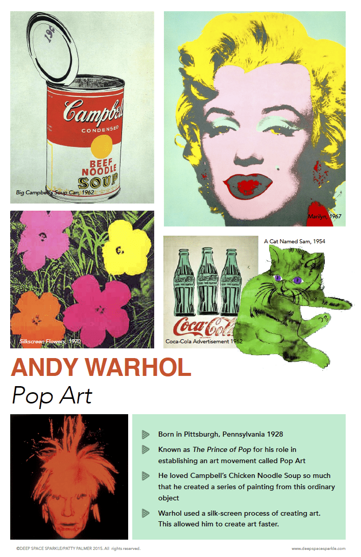 What is Andy Warhol famous for?