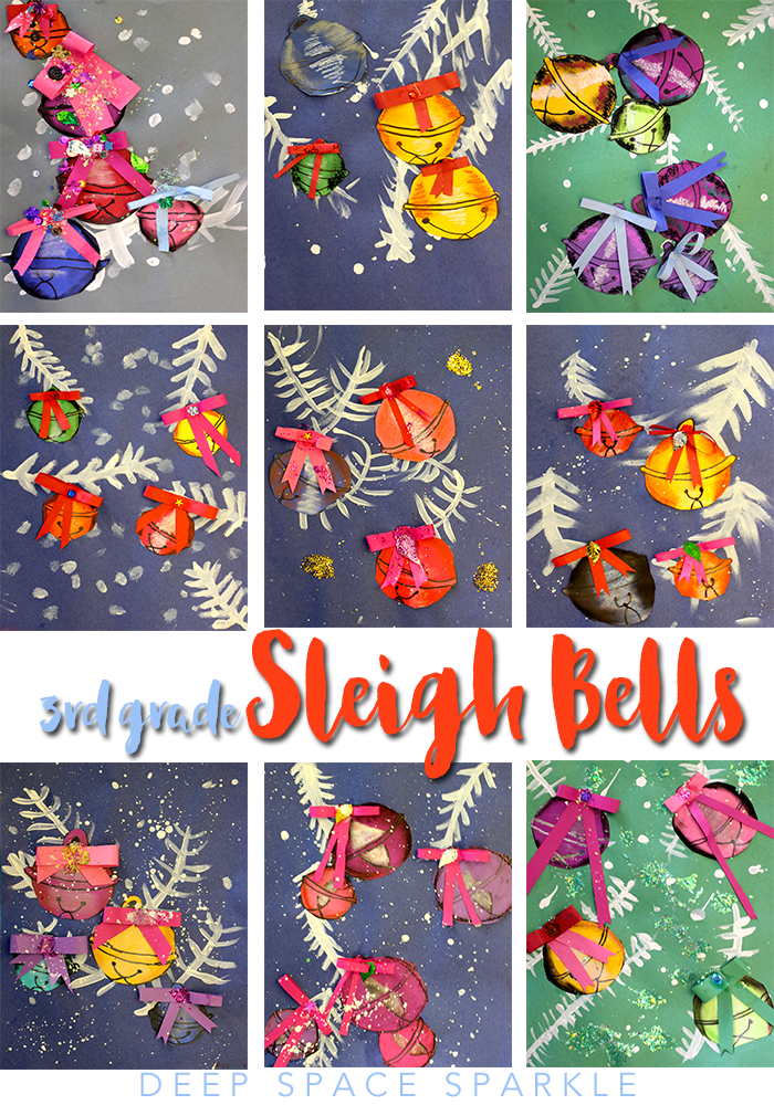 Sleigh Bell Holiday Art project - Deep Space Sparkle