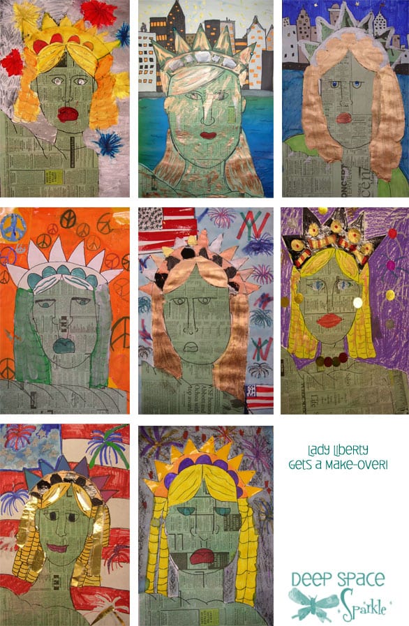 Final result of Lady Liberty collage