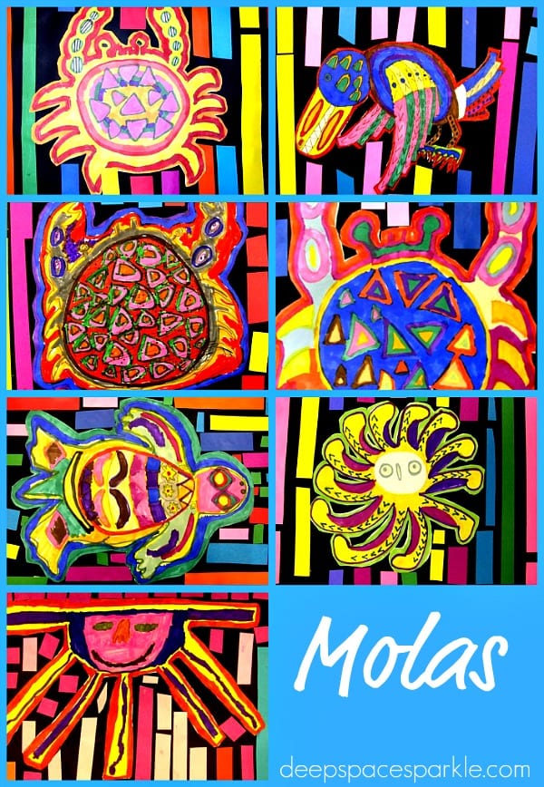 Paper and Marker Mola art lesson