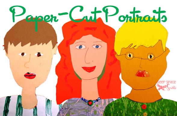 Paper Self-Portraits for Third Grade