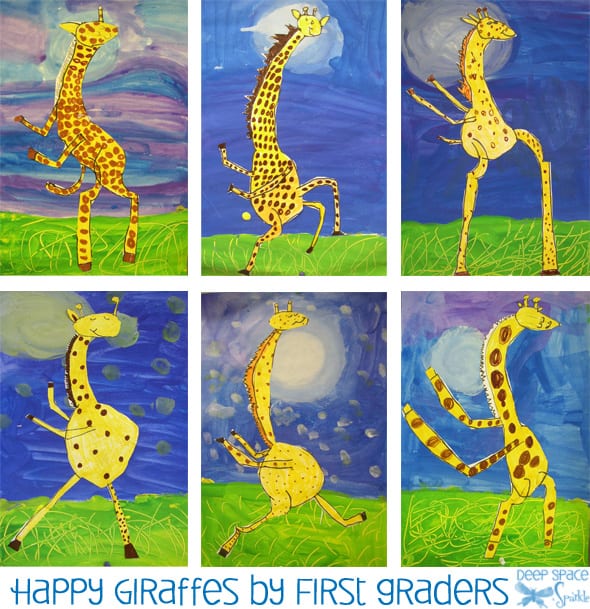 Giraffe's Can't Dance Art project for Kids