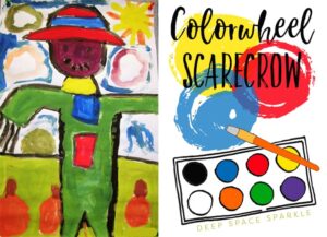 Colorwheel Tempera Paint Scarecrows | Deep Space Sparkle