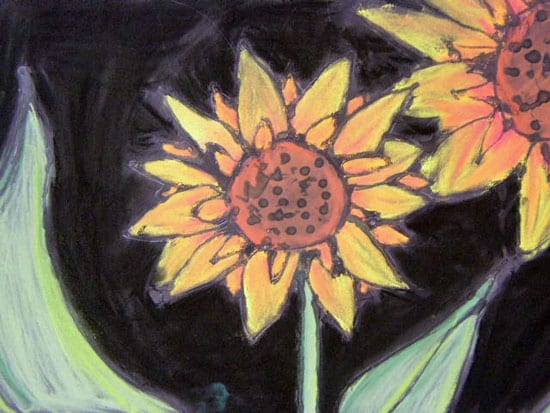 Chalk Pastel Flower 