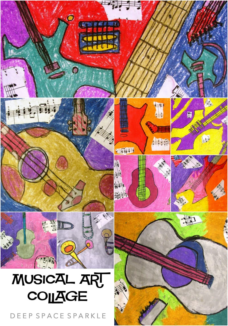 Musical Art Collage Lesson Gallery