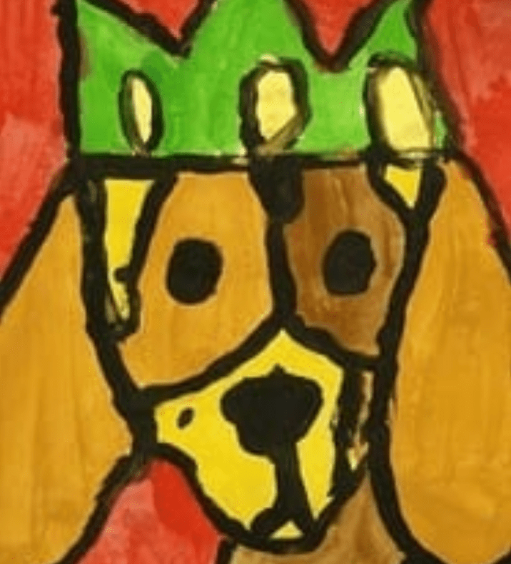 royal pooches painting for kids art project