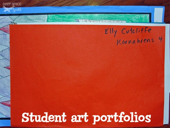 How to organize and manage student art. Art Organization tips from Deep Space Sparkle