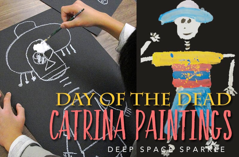 Draw a paint a simple skeleton for Day of the Dead