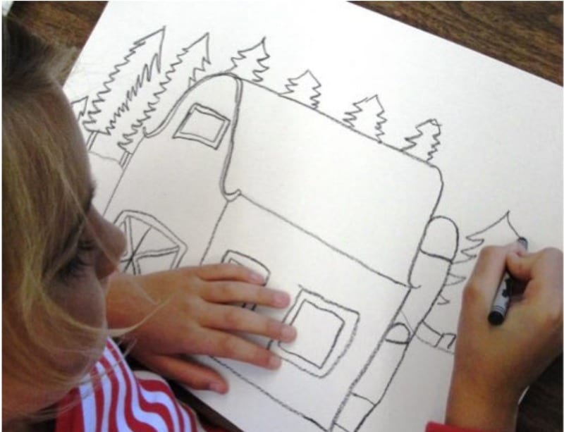 Drawing the barn lesson