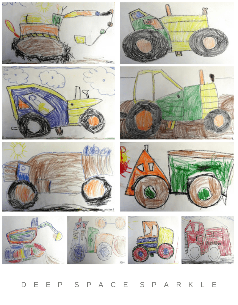 Trucks and Tractors Kindergarten Shape