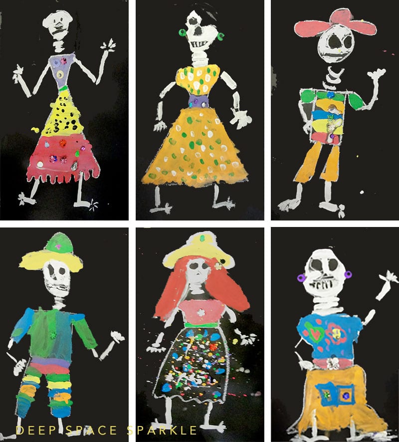 Draw and paint a simple skeleton for your next Day of the Dead celebration