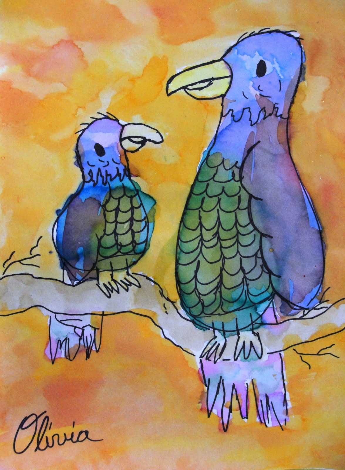 Watercolor Birds