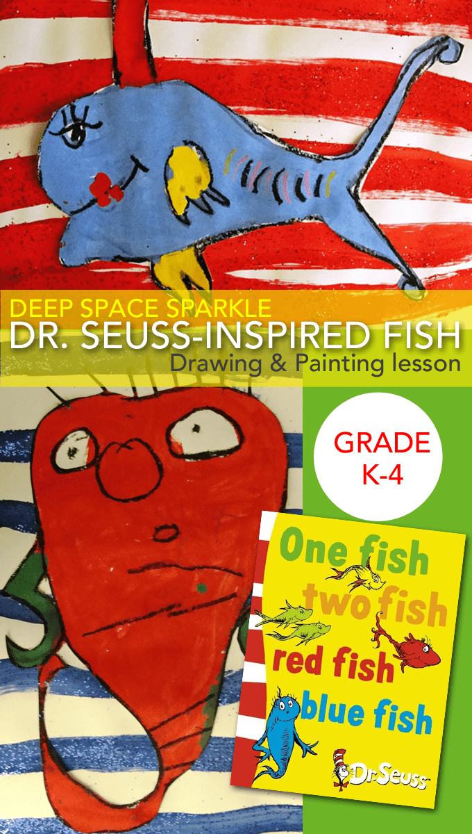 A fun drawing and painting Dr. Seuss day art project to do with your kids