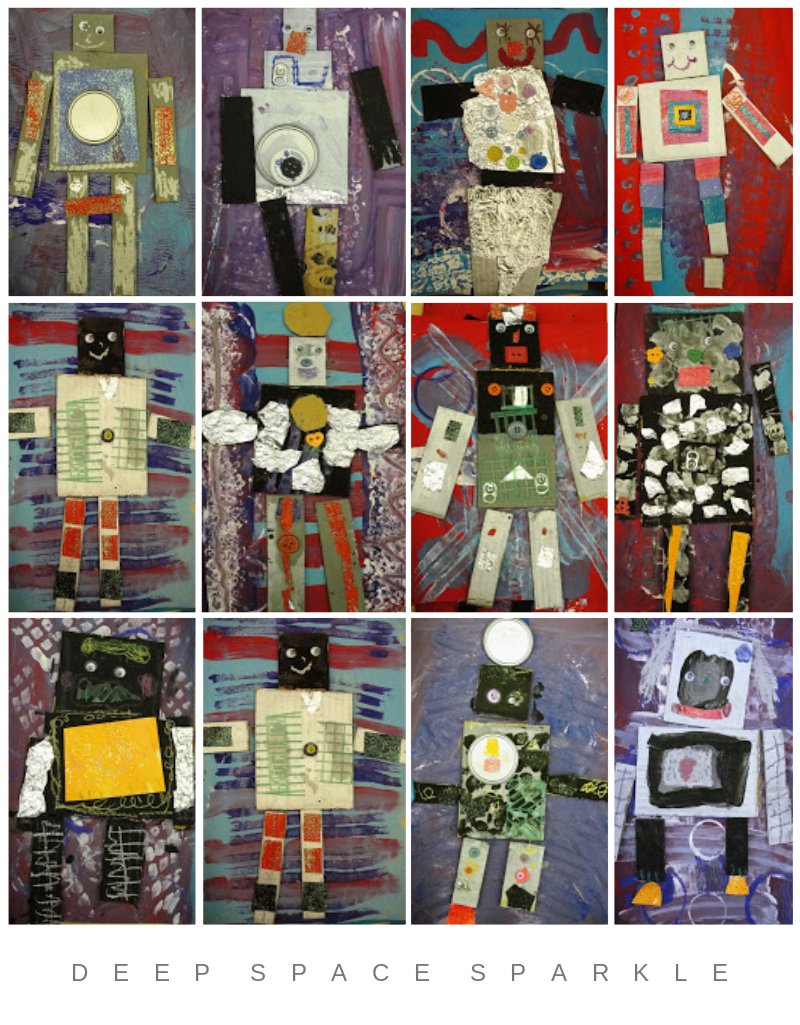 Kinder Robots Art Lesson Gallery