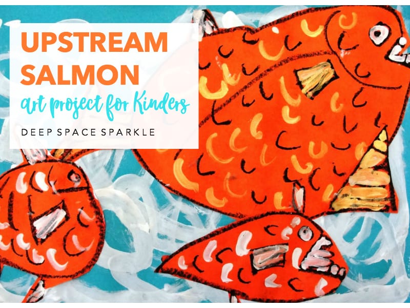 Upstream Salmon Art Project for Kinders