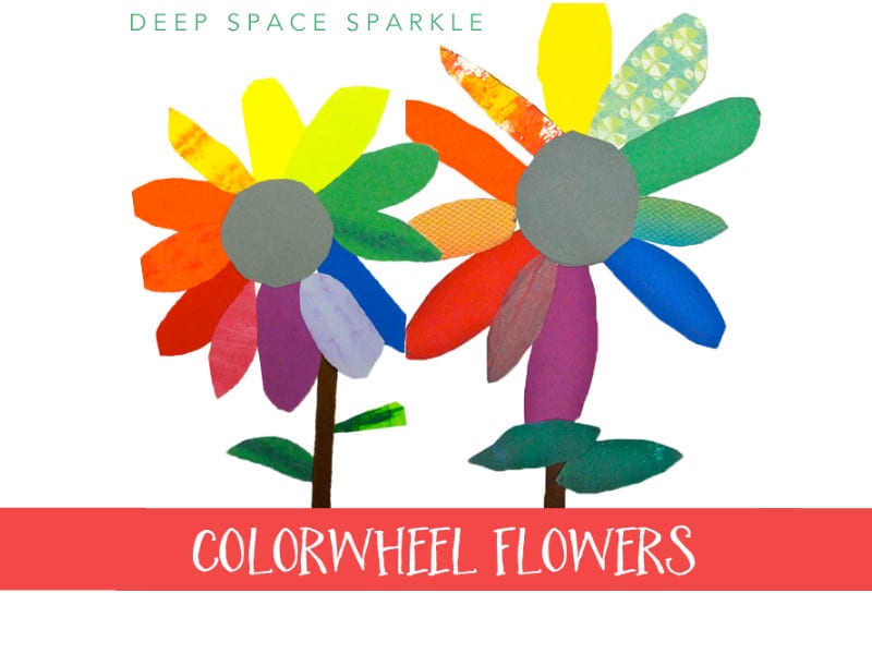 Colorwheel Flowers art lesson for kindergarteners