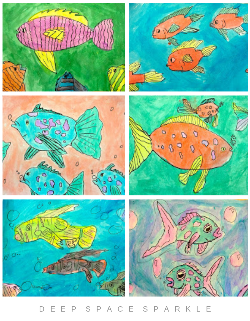 Fish focal point art lesson gallery
