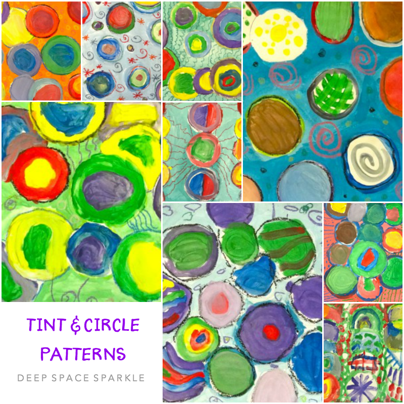 Tint and Circle Patterns Art Lesson Gallery