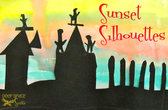 Understand positive and negative space with this sunset silhouette art project for kids. From Deep Space Sparkle