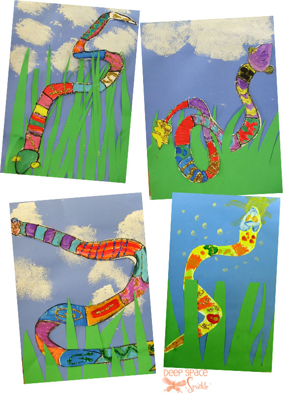 snake art lesson for second graders spring art