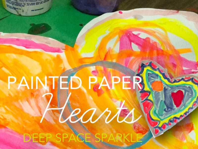 Painted Paper Hearts