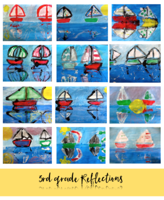 Monet's Impressionism Reflection Sailboats