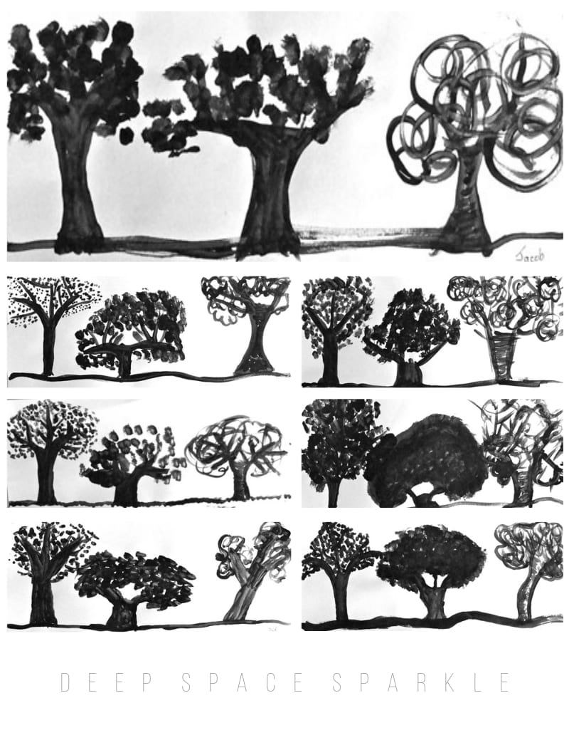 Fourth Grade Black and White Tree Study Gallery