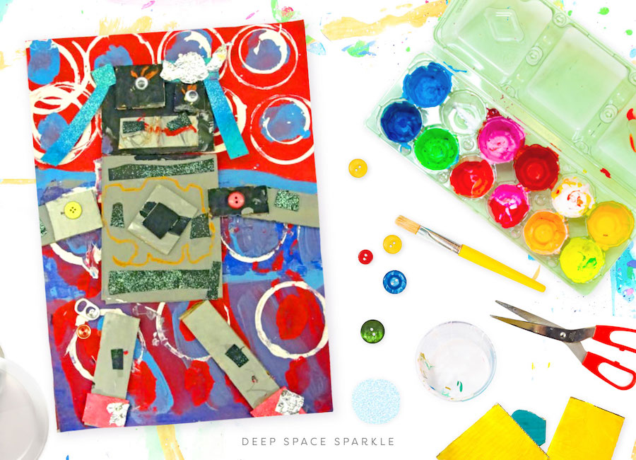 Art Projects Inspired by Earth Day Recycled Robots