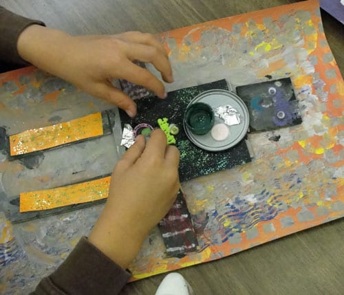 robots recycled material art lessons
