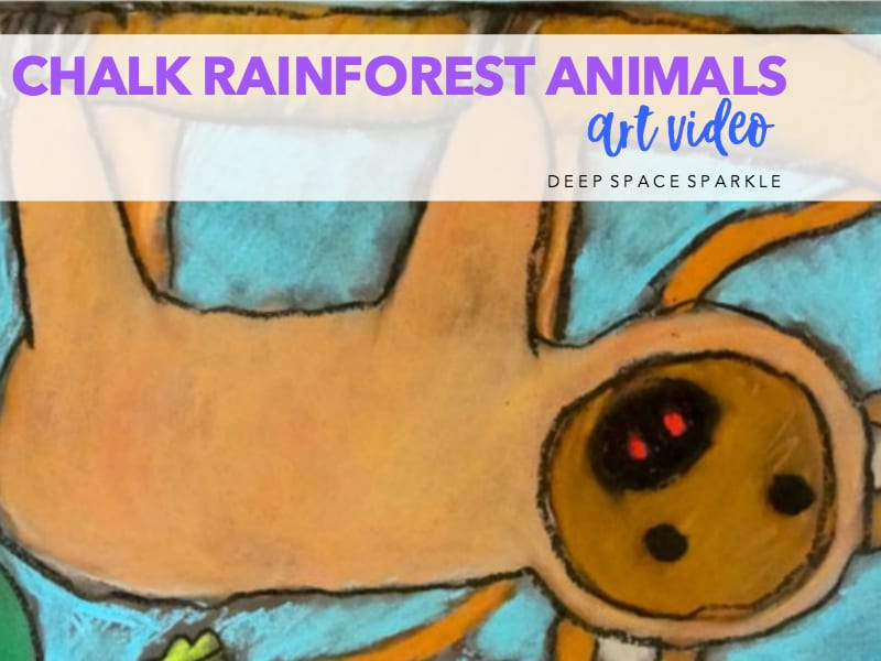 Chalk Rainforest Animals Art Video