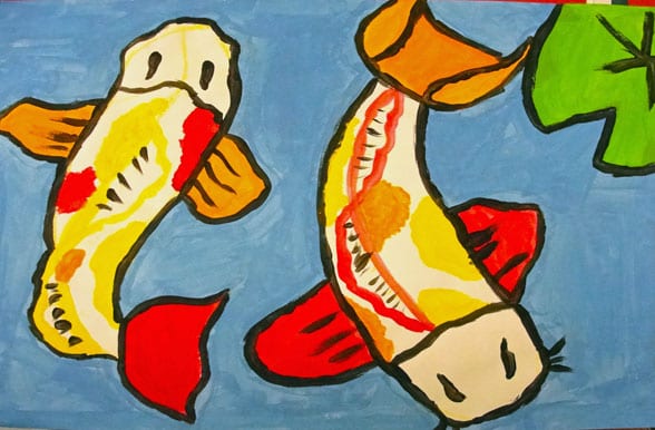 koi fish paintings