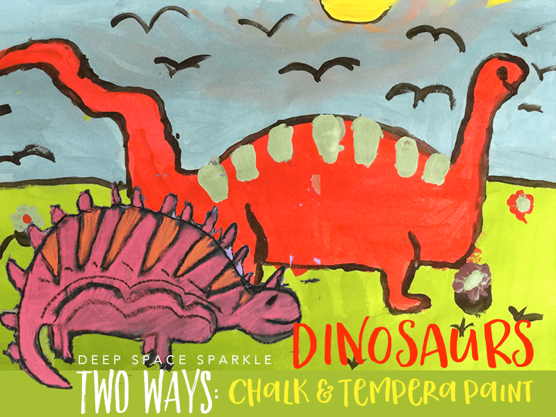 How to Draw & Paint a Dinosaur: art projects for Kids