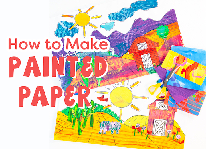 how to make painted paper in your classroom art room