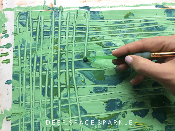 howt to make painted paper with your classroom of students in the art room