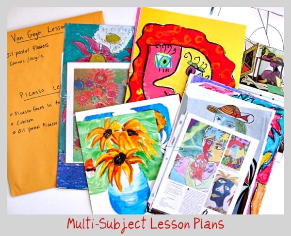 How to organize and store art lessons for home or school. Art Organization tips from Deep Space Sparkle