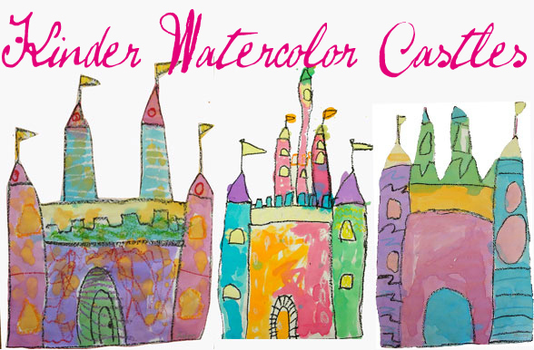 Watercolor Castle Art Project