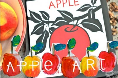 Try this color mixing art lesson this Fall with your kids. Start the project by reading Apple by Nikki McClure.