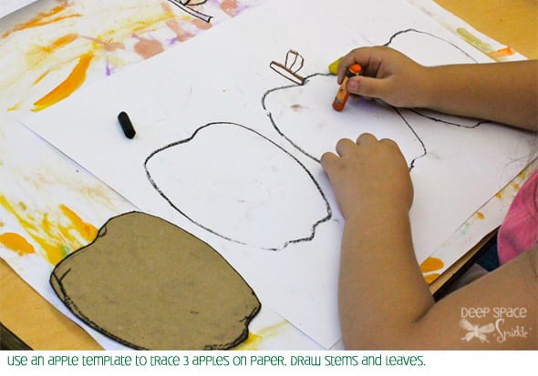 Try this cute apple drawing project with your kids then experiment with colors to paint your apples.