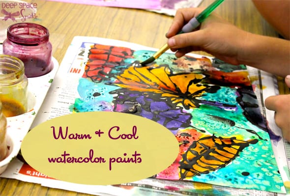A simple and dynamic watercolor leaf project for kids that requires two day art supplies. 