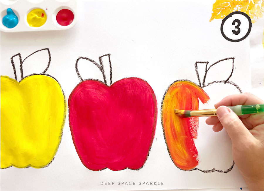 Autum Apples Art Project for Kinders