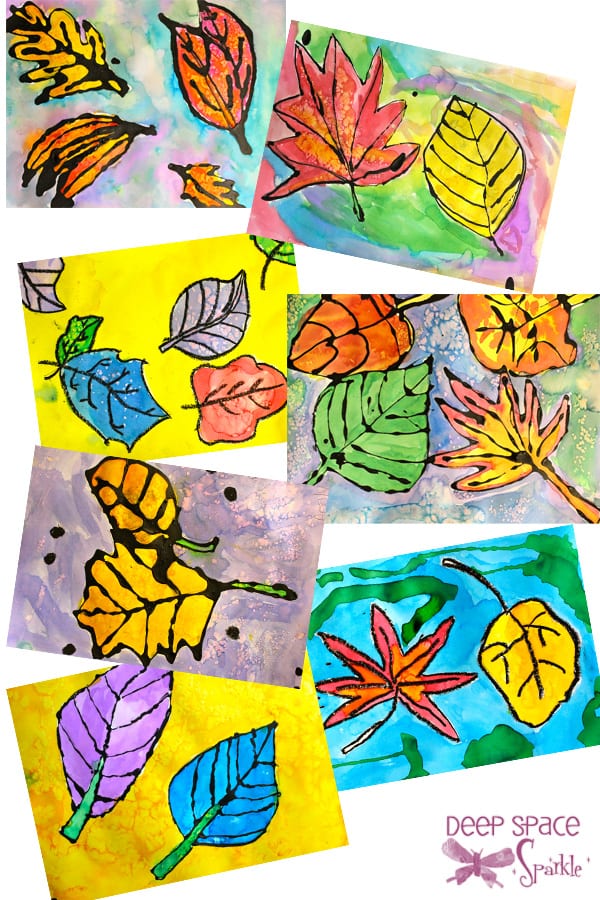 A simple and dynamic watercolor leaf project for kids that requires two day art supplies. 