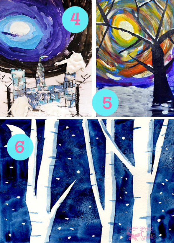 4,5, and 6 winter art