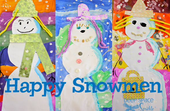 Collage-snowman-art-project