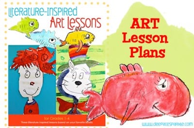 Dr. Seuss-Inspired art projects based on Hop on Pop, Cat in the Hat and One Fish, Two Fish. Great art activities to help celebrate Dr. Seuss Day.